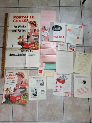 1953 Coca-Cola Cooler Progressive Refrigerator Store Salesman Packet Coke Poster - Image 1 of 4