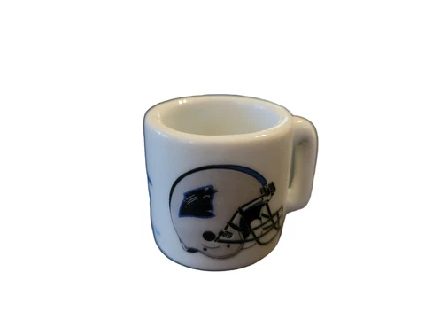 NFL Carolina Panthers Mini Miniature Ceramic Mug Vintage Collectible 1.25” Cover