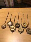 16L -Clock Parts - 7X Antique  Bracket Clock -Mantle Clock Pendulums -French?