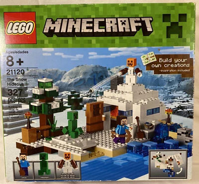Lego Minecraft The Snow Hideout 327pcs Building Block Construction Set #21120 - Image 1 of 4