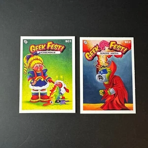2019 Geek Fest Bonus Card BC1 & BC2 Signed Card (Set of 2) Garbage Pail Kids - Picture 1 of 3