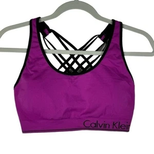 Calvin Klein Performance Sports Bra Crisscross Strappy Back Women's Medium - Picture 1 of 6