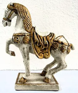 Estatuilla de caballo de bronce pintada italiana de mediados de siglo escultura firmada en base - Imagen 1 de 12