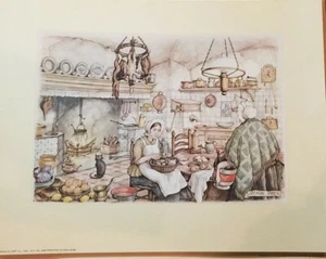 ANTON PIECK 1970 DONALD ART CO. KUNSTDRUCK HOLLAND NR. 6466 Küche NOS ungerahmt - Bild 1 von 6