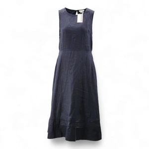 M&S JAEGER Pure Linen Belted Midi Skater Dress RRP £150.00 - Bild 1 von 4