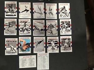 1991 US Olympics Hall of Fame Cards Impel Official complete Set Owens, Thorpe ++