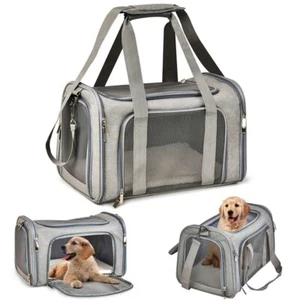 Dog Carrier Bag Soft Side Backpack Cat Pet Carriers Dog Travel Bags Airline - Picture 1 of 6
