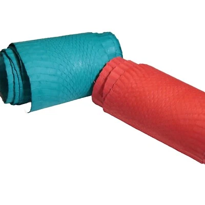 Matte Snake Skin Elaphe Carinata Snakeskin Hide  Leather Craft Supply 2 Colors - Image 1 of 2