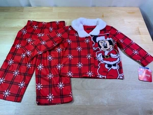New Toddler/Girl's Disney Holiday PJ Set Sz 2T has Minnie Mouse as Santa—CUTE!!* - Foto 1 di 3