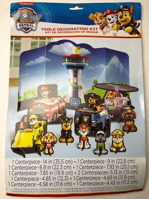JUEGO DE 6 Kit de Decoración de Mesa Patrulla Canina Suministros de Fiesta de Cumpleaños Pieza Central Foto 1 de 2