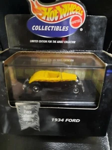 Hot Wheels Collectibles Black Box 1934 Ford Roadster Yellow Black New In Case - Picture 1 of 2