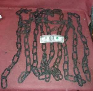 Antique Wrought Iron Antique Lamp Chain Lot Arts and Crafts  or Gothic - Picture 1 of 6