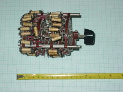  big rotary switch 4 x 23 steampunk wire resistor chicken knob brown bakelite  - Image 1 of 3