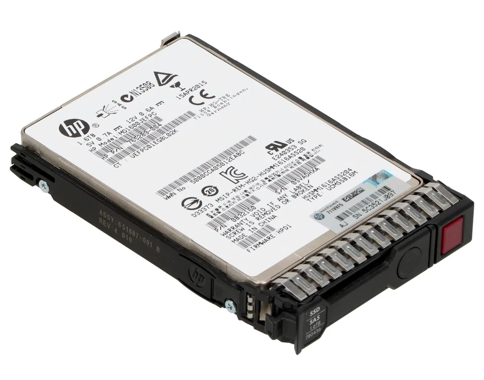 HP 1.6TB SAS 12Gb/s 2.5" Hot-Plug Solid State Drive SSD 780436-001 779176-B21 - Image 1 of 1