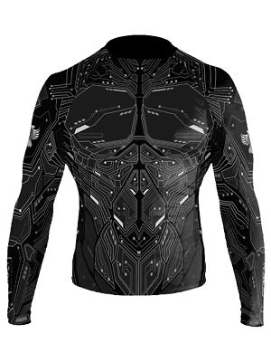 Raven Fightwear Men's Cybernetic Rash Guard MMA BJJ Black  - Image 1 of 3