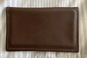 Portafoglio vintage Amity pelle bifold marrone pelle bovina porta carte - Foto 1 di 6