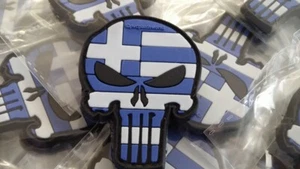 GREEK SCULL – PVC Morale 2D Patch - COLORED - Picture 1 of 4