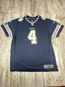 Nike Dak Prescott Dallas Cowboys Blue Jersey On Field Youth Boys Size XL 18-20 - Picture 1 of 9