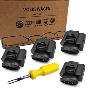 Original VW Stecker Zündspule Ersatzstecker + Werkzeug Für Golf Polo Passat Audi - Picture 1 of 3