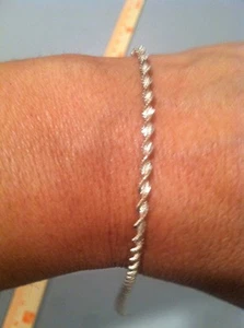 925 Sterling Silver Bracelet 7 1/2"-10" - Picture 1 of 12