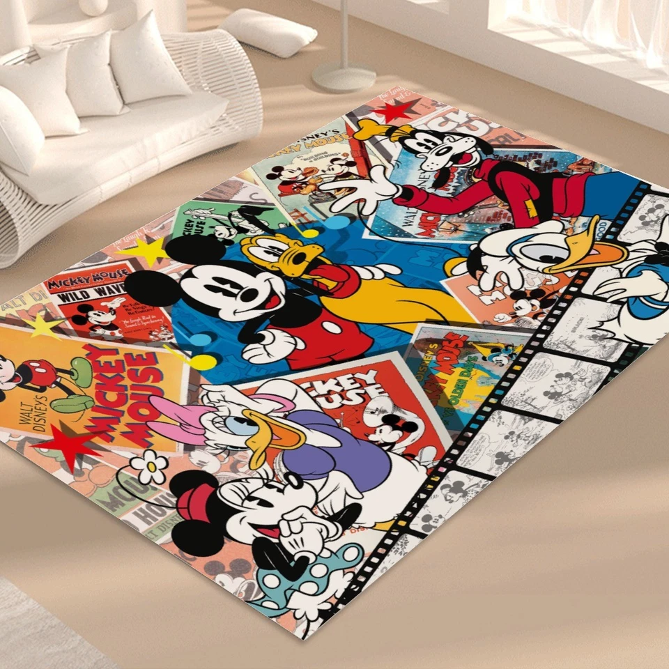 Mickey Mouse And Friends Foldable Rectangular Floor Mat Rugs Anti-Skid Carpet - Image 1 of 1