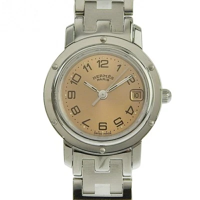 手表 HERMES Clipper CL4.210 石英 女士 不锈钢金属原色 银色 二手 c — 第 1/4 张图片