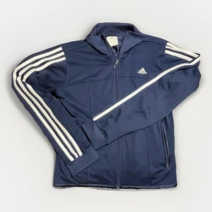 Vintage Team Adidas Trainingsjacke Navy Weiß 3-Streifen Full Zip Gr. M - Bild 1 von 4