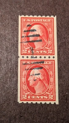 U.S. Stamp #411 XF used Pair - Image 1 of 2