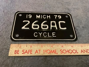 Vintage 1979 Michigan Motorcycle License Plate NOS Never Issued 266AC - Picture 1 of 1