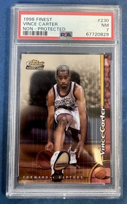 Vince Carter Topps Finest 1998-99 radiocontrol novato #230 PSA 7 Foto 1 de 2