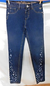 GIrls size 12 Slim Justice Premium Cotton Stretch Jeans-Rhinestone Embellishment - Picture 1 of 18