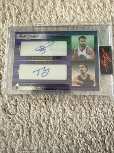 Stephen Curry Dual Auto Leaf Signature Series Numbered To 5 - Picture 1 of 2