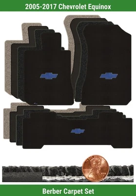 Conjunto de tapete berbere personalizado para Chevrolet Equinox 05-17 com logotipo (3 peças) #CER - Imagem 1 de 4