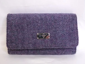 Cartera de lana Harris Tweed gris Glen Appin de Escocia - Imagen 1 de 8