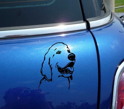 GOLDEN RETRIEVER HEAD PORTRAIT DOG FUNNY DECAL STICKER ART CAR WALL DECOR - Image 1 of 3