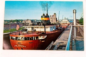 Soo Locks - Frachter John Sherwin - MacArthur Lock - Sault Ste. Marie unbespielt - Bild 1 von 3