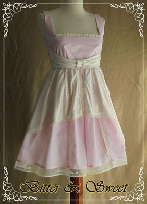 Vestido de lolita nacarado rosa y dorado "Bitter & Sweet" vestido de lolita, disfraz Foto 1 de 4