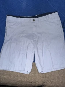 Taylor Byrd Collection Shorts Mens 38 Light Blue Chino Flat Front - Picture 1 of 7