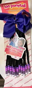 1 pc. Hair extension for girls, Girls Braided Ponytail with Beaded Ribbons, Girl - Picture 1 of 2