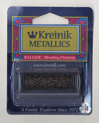 Kreinik Blend - 55 Yards of #022 Brown Metallic Blending Filament #B15 - Image 1 of 4