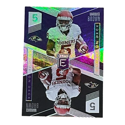 2019 Donruss Elite Rookie on Deck #RD-5 Marquise Brown Baltimore Ravens Football - Image 1 of 2
