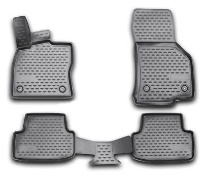 AD TUNING Gummifußmatten für VW Golf 7 8 ab Bj 2012- 3D Passform Hoher Rand Gummimatten