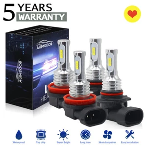 For Acura TL 2009-2014 4pc Front LED Headlights High/Low Beam Light White Bulbs - Picture 1 of 24