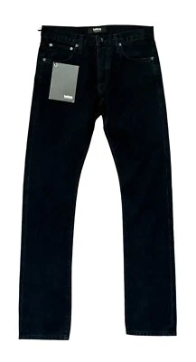 Pantalones de mezclilla rectos Baldwin Henley clásicos ajustados negros/azules para hombre talla 30X33 Foto 1 de 4