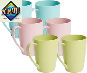 6 -Pack 12Oz Wheat Straw Mugs , Unbreakable Coffee Mug - Picture 1 of 12