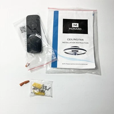REMOTE ONLY for MONARD Ceiling Fans with Lights Low Profile w/ Manual - Image 1 of 3