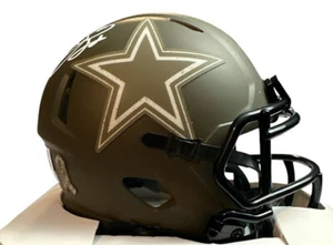 Minicasco de velocidad alternativa (BAS) firmado por Emmitt Smith Cowboys Salute To Service - Imagen 1 de 5