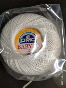 BABYLO - Color Blanc White - DMC - Art. 147C - Size 10 - 50g - 147C.Blanc - 6235 - Picture 1 of 2