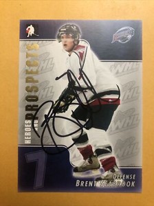 Brent Seabrook Signed Lethbridge Hurricanes Card Chicago Blackhawks 1