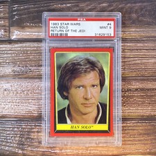 1983 TOPPS STAR WARS: RETURN OF THE JEDI CARD #4 HAN SOLO PSA9 Population14